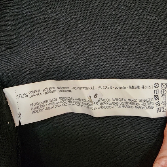 Zara size S black dress midi with front knot-tie detail and slit in front - Picture 6 of 6